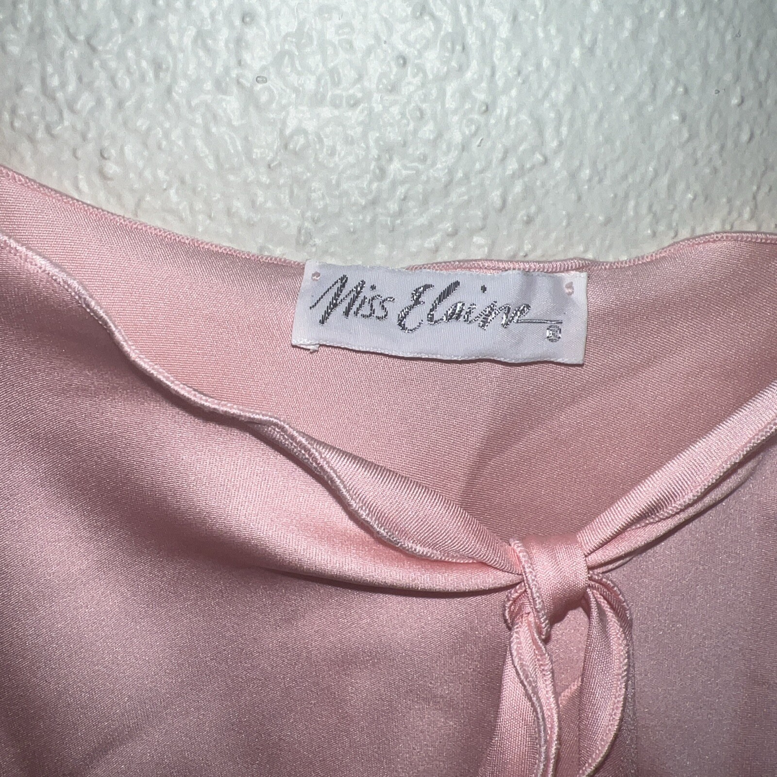 Vtg Miss Elaine Said Fifth Avenue Pink Sleep Wear 2pc Small USA Union Made