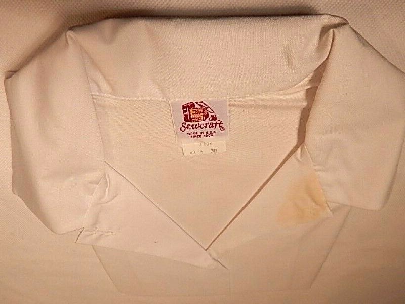 Nos Vintage White Girl Blouse Rockabilly School Top Shirt Young Work Waitress 30
