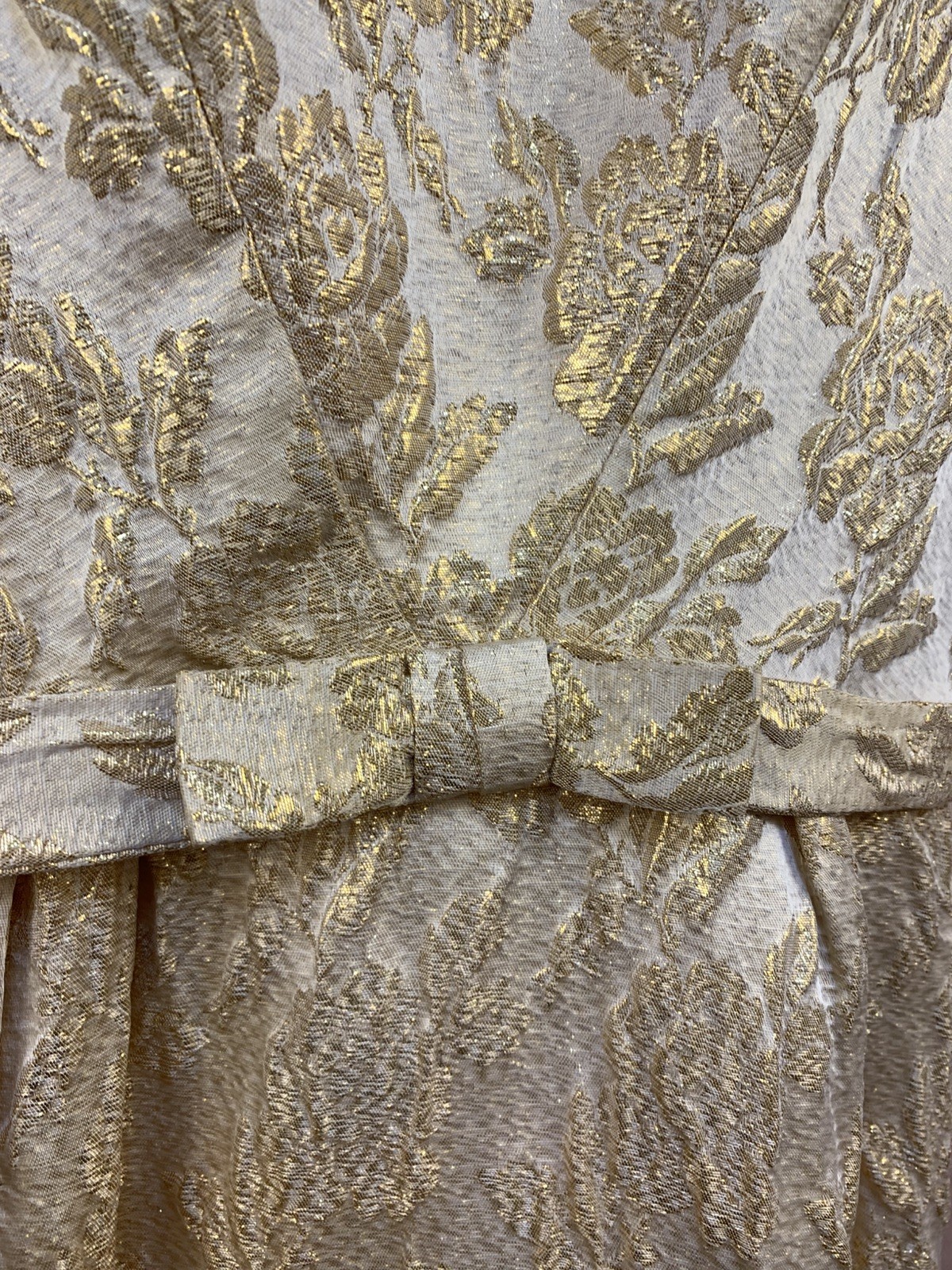 Vintage 1960’s Party Dress Original JR Theme NY Gold Brocade Cocktail Dress