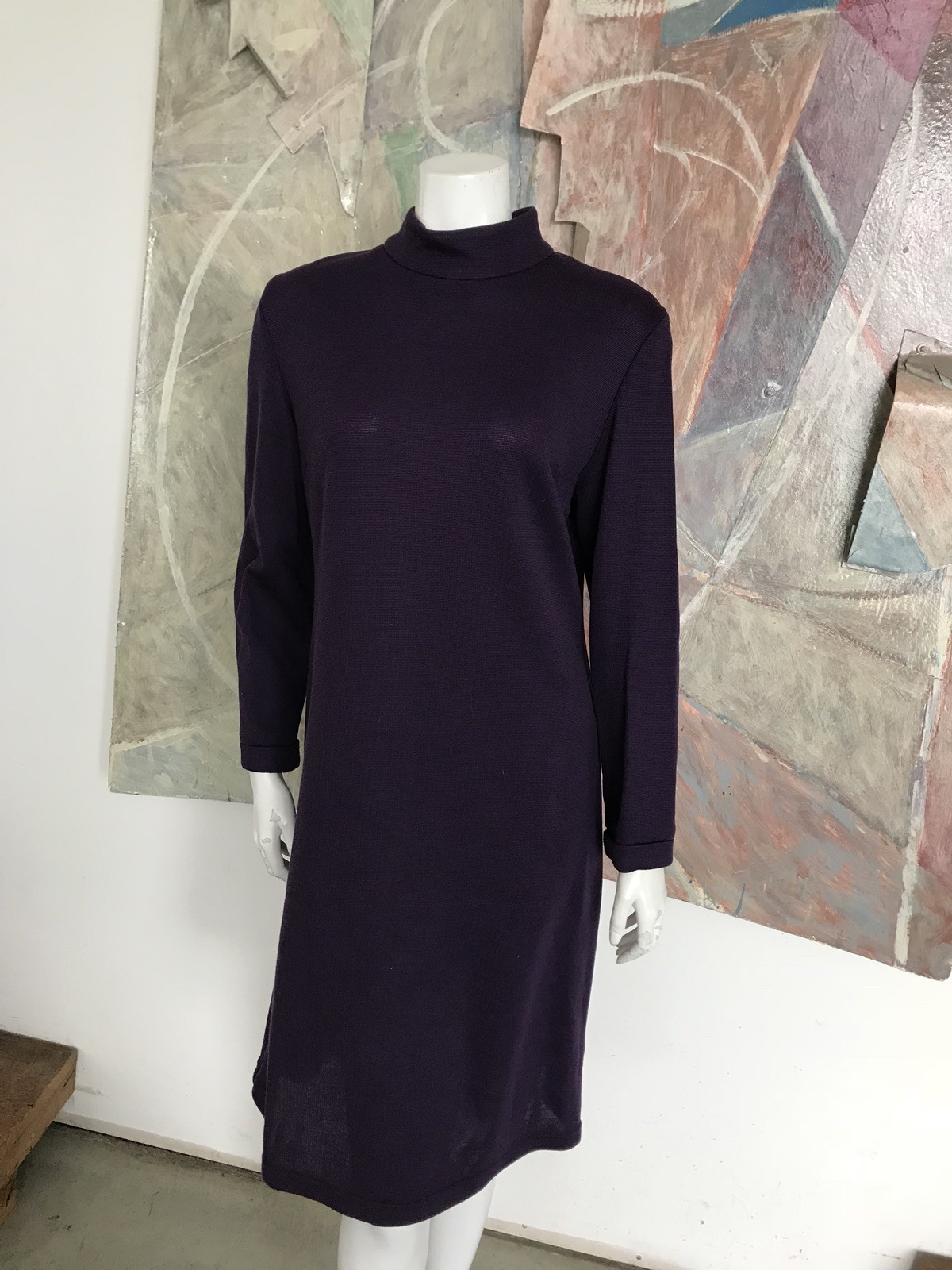 Vintage Wilroy Purple Two Piece Kneelength Dress A6 SZ 14