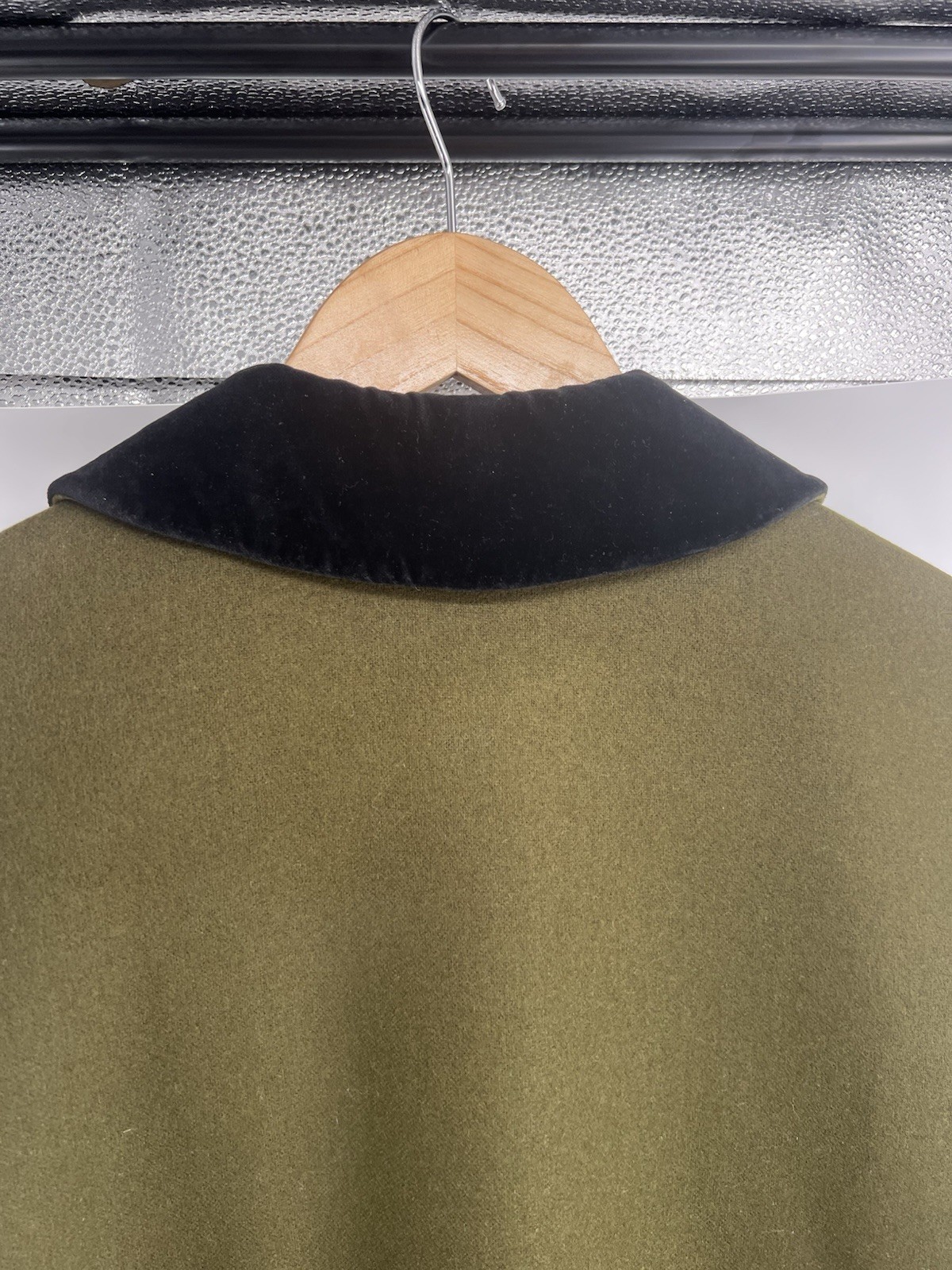 Vintage Rare Original Lanz Salzburg Olive Green Austrian Wool Loden Coat Cape