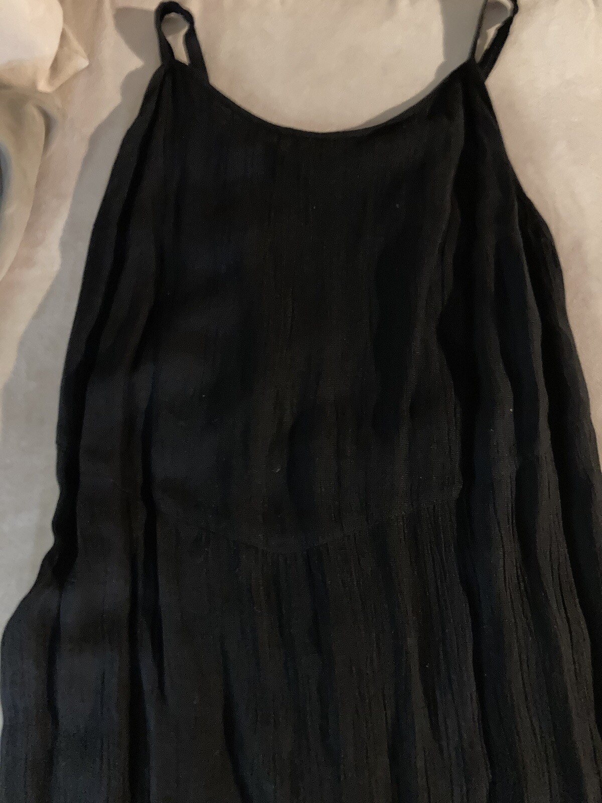 Vanessa Bruno Paris Vintage Long Black Slip Dress Sz 40/8 Super-low back!