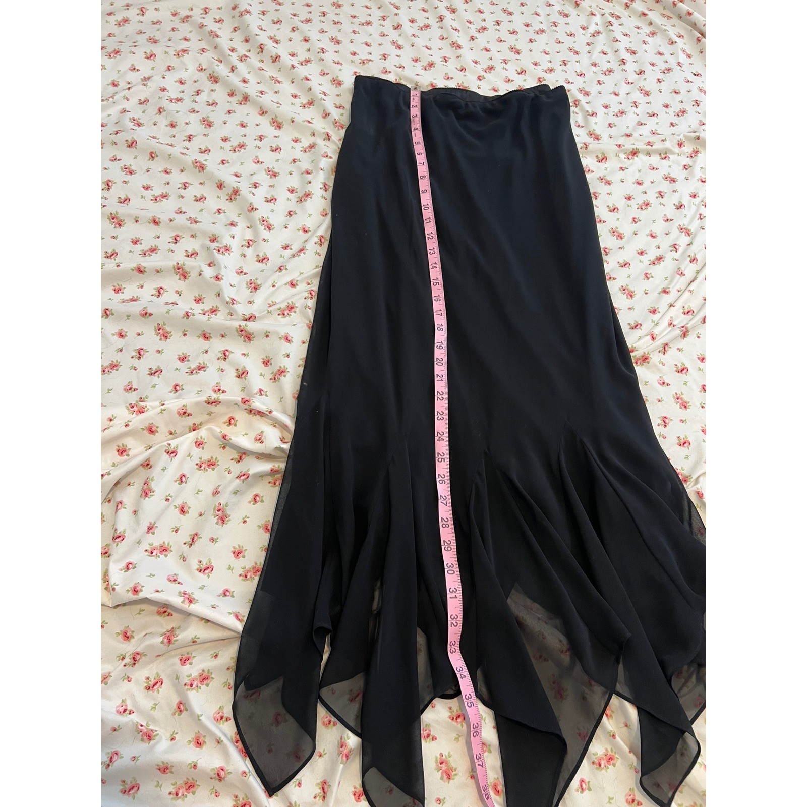 vintage handkerchief hem fairy whimsygoth maxi skirt