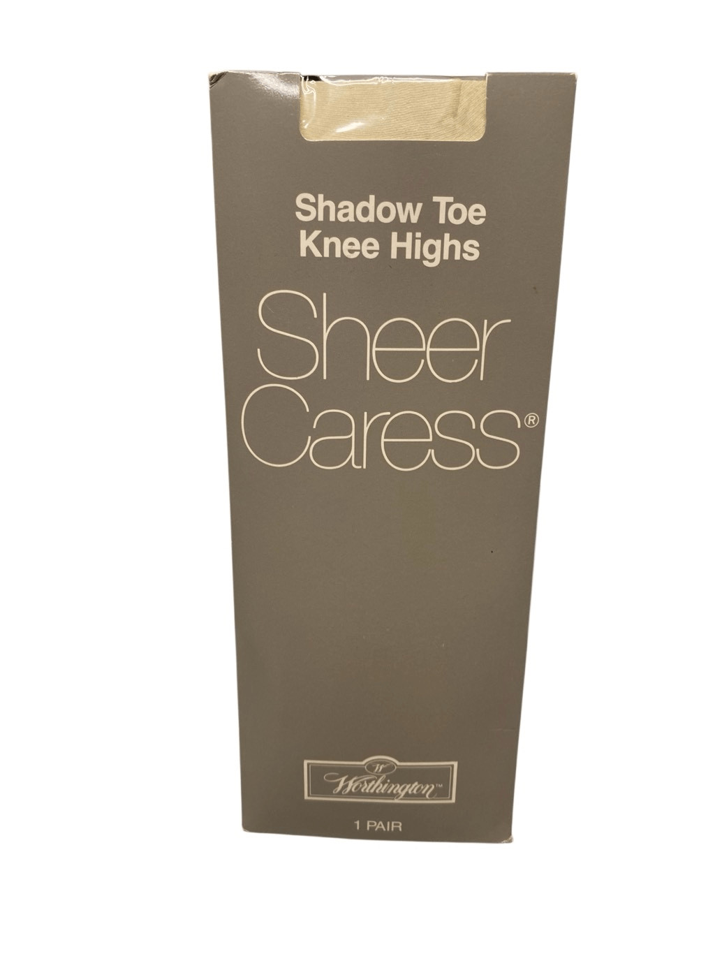 Worthington Sheer Caress Knee Highs Bone Average Shadow Toe Hosiery New Formal