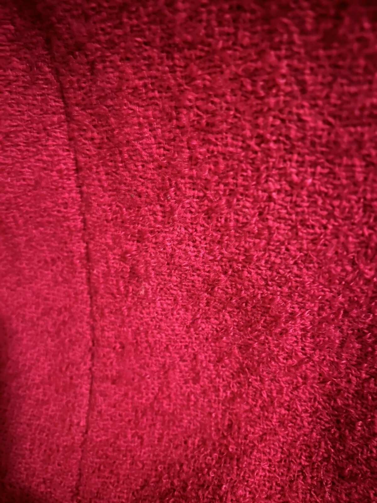 Vintage 1960’s Red Boucle Coat Long Med/Lg Valentine’s ILGWU label Made in USA