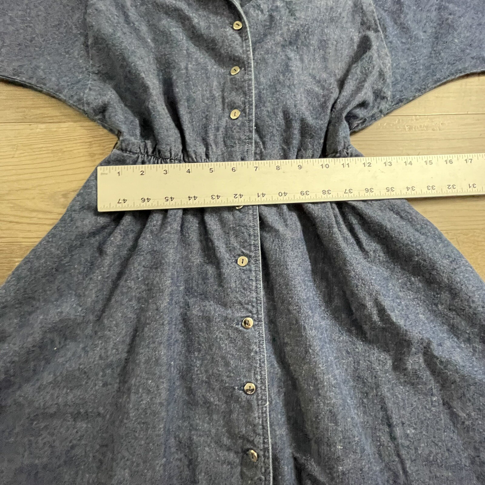 Vintage Full Denim Dress Petites By Willi Size Sm? Button
