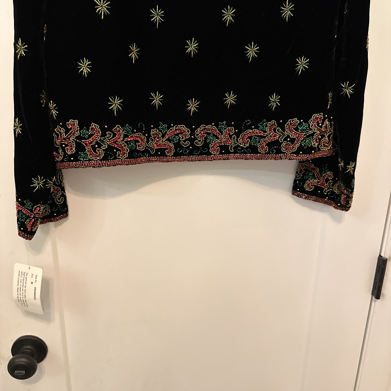 Vintage Adrianna Papell Evening Beaded Velvet Jacket Holiday NWT Women’s Sz M