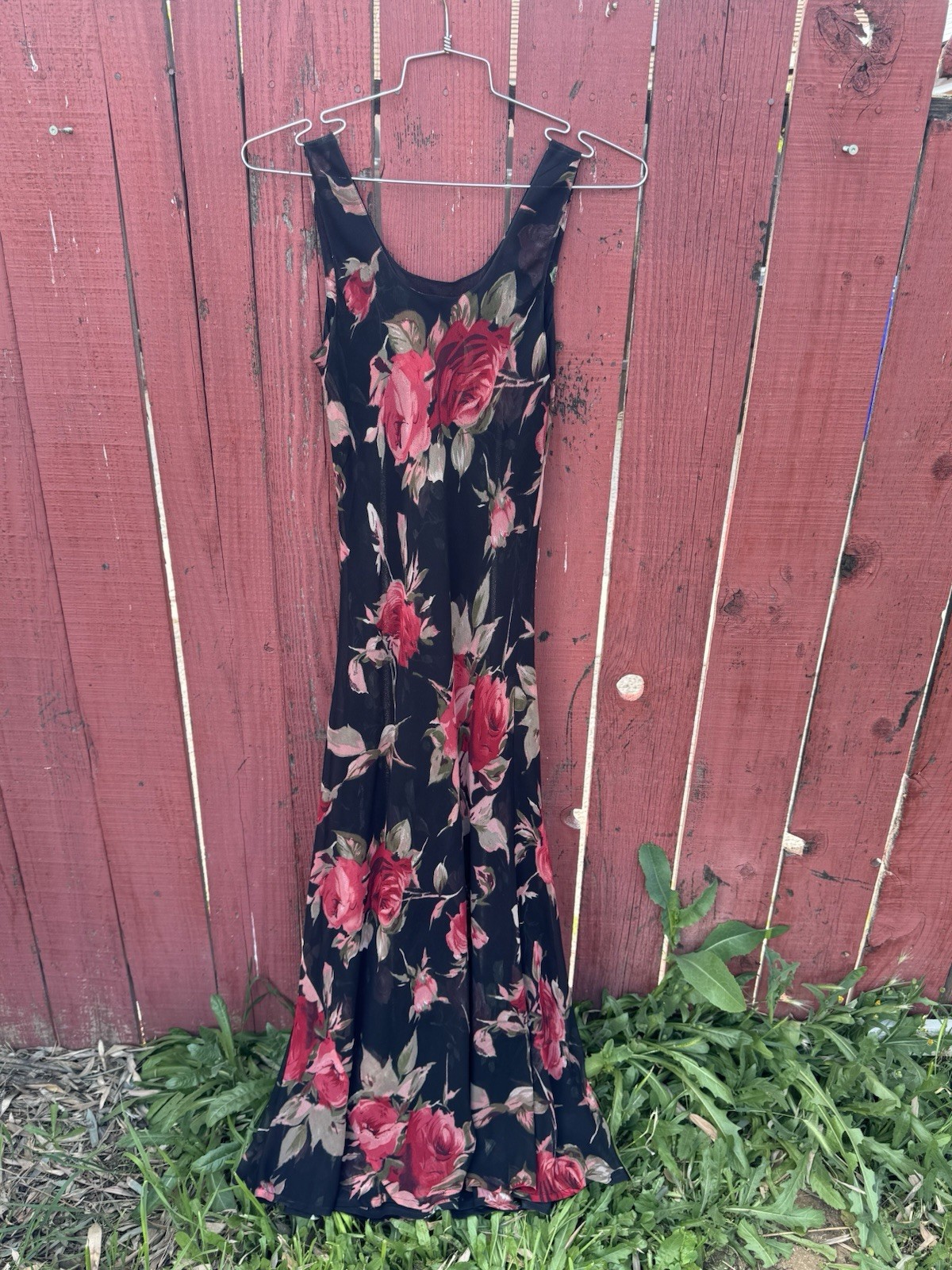 Vintage 90s Floral Maxi Slip Dress Whimsigoth Grunge Fairy Practical Magic Y2K