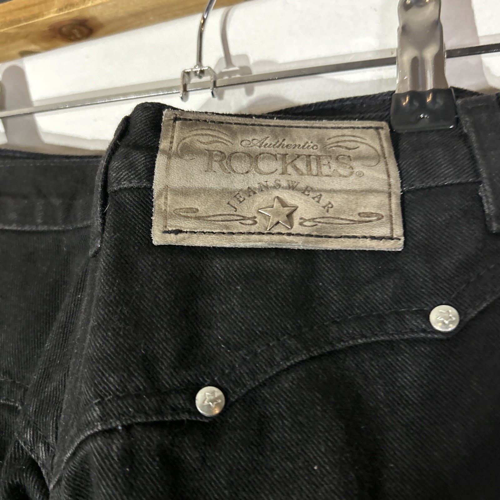 Vtg 80s Rockies Rocky Mountain Black Bareback High Waist Western Jeans USA