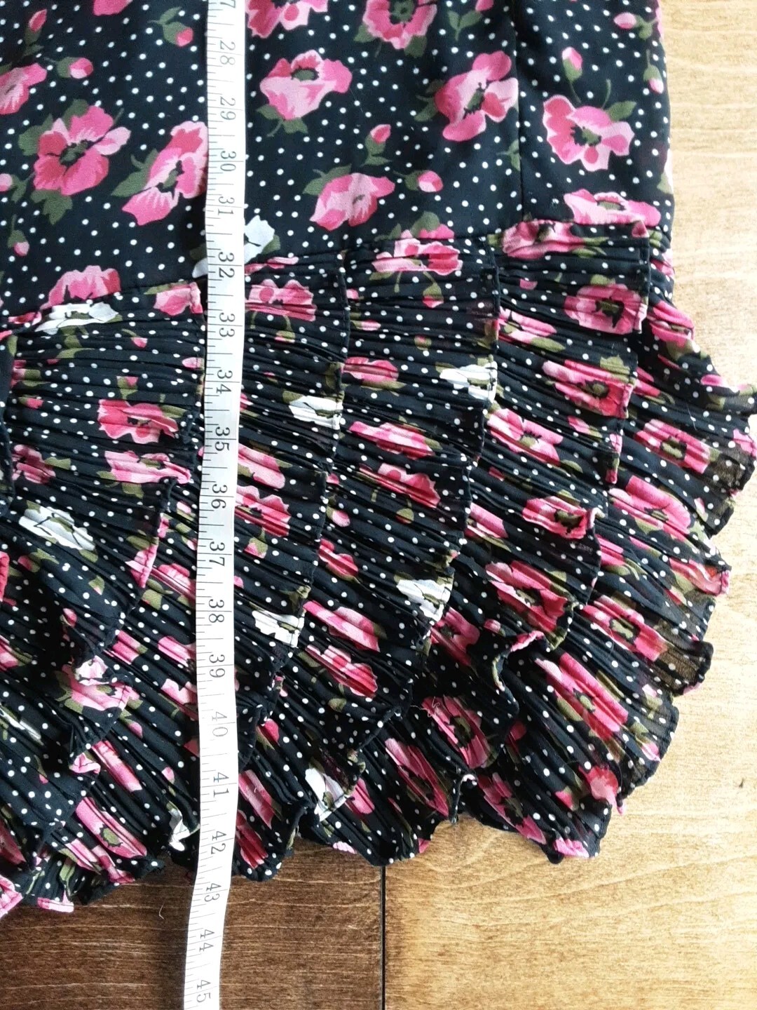 VTG Liz Roberts By Mary Ann Lamonte Floral Dress Ruffles Cottagecore L/XL