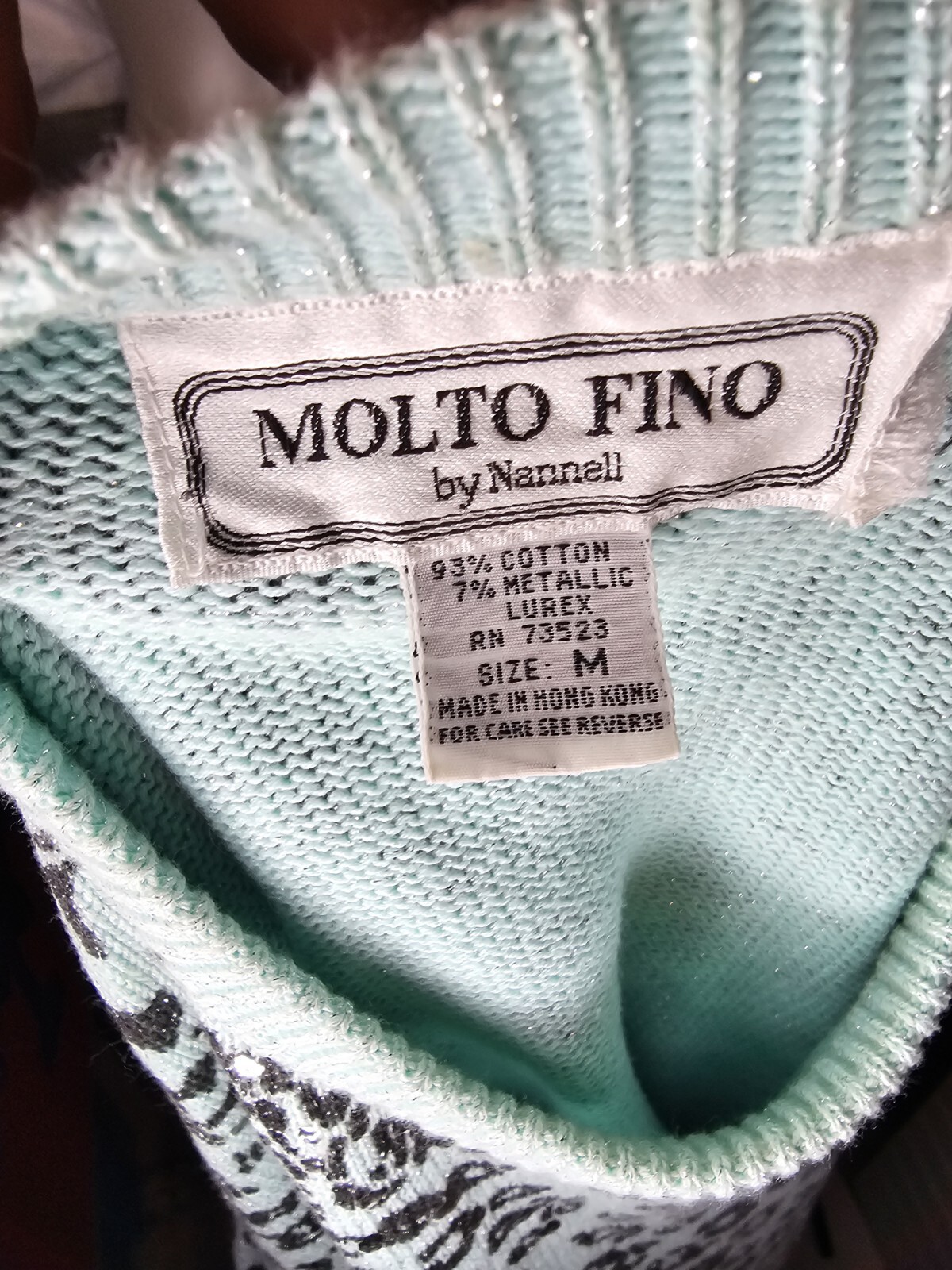 80S VINTAGE NANNELL MOLTO FINO LEOPARD CHEETAH Aqua KNIT SWEATER SKIRT 2 PC SET