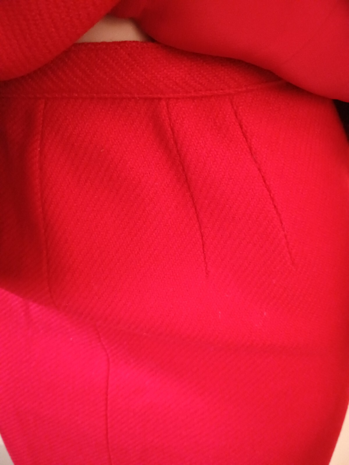Vintage 1960’s Jacobson’s By Bardley Red Wool Skirt Suit Small