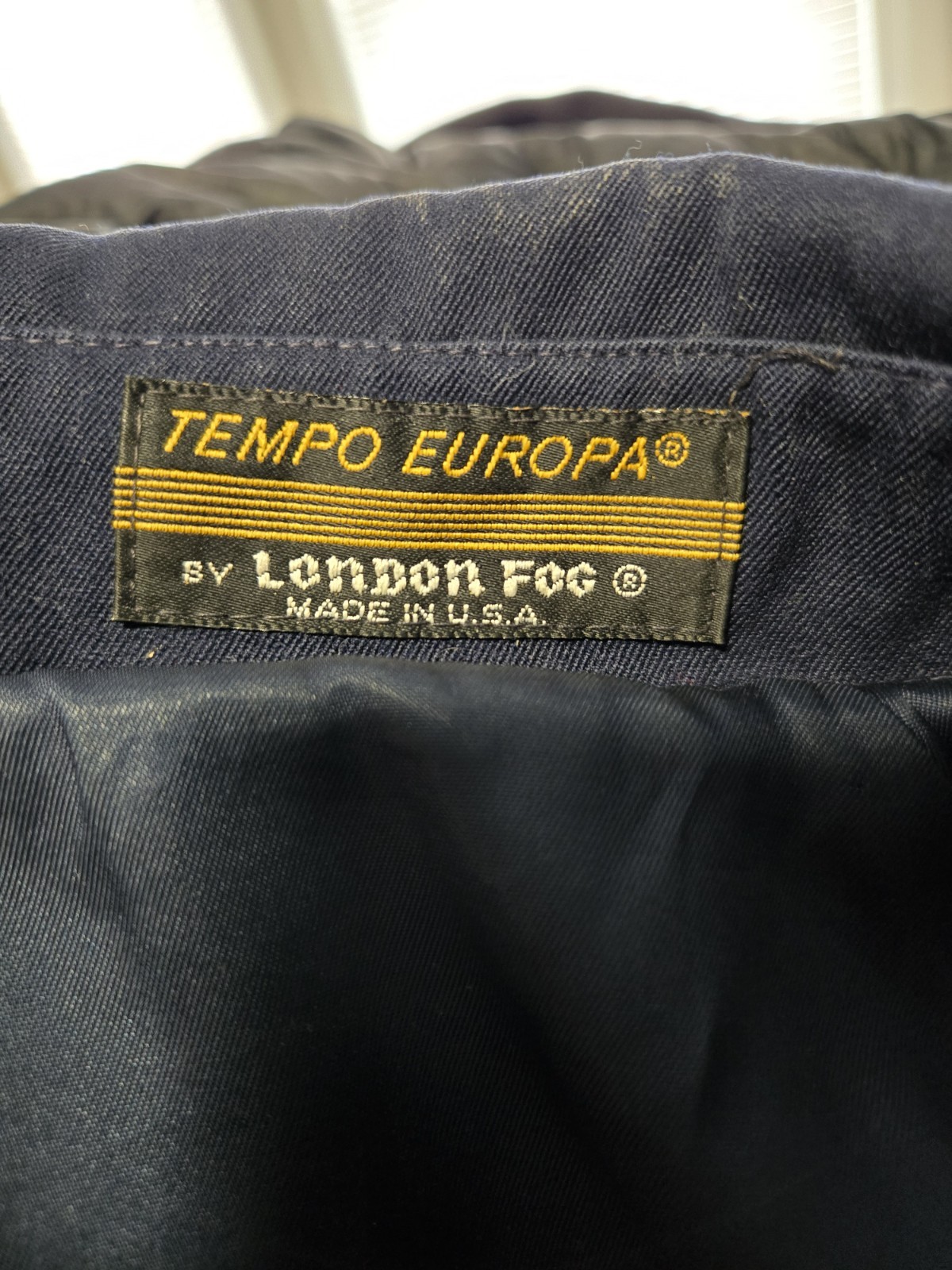 Vintage Tempo Europa London Fog 100% Wool Trench Coat Women’s 12 Regular Blue