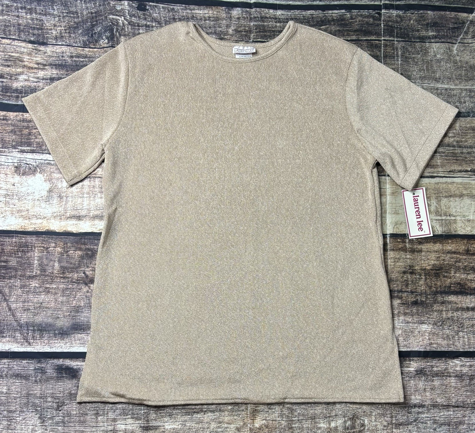 VTG 80s Lauren Lee Top Women’s Large USA Made Metallic Knit NEW