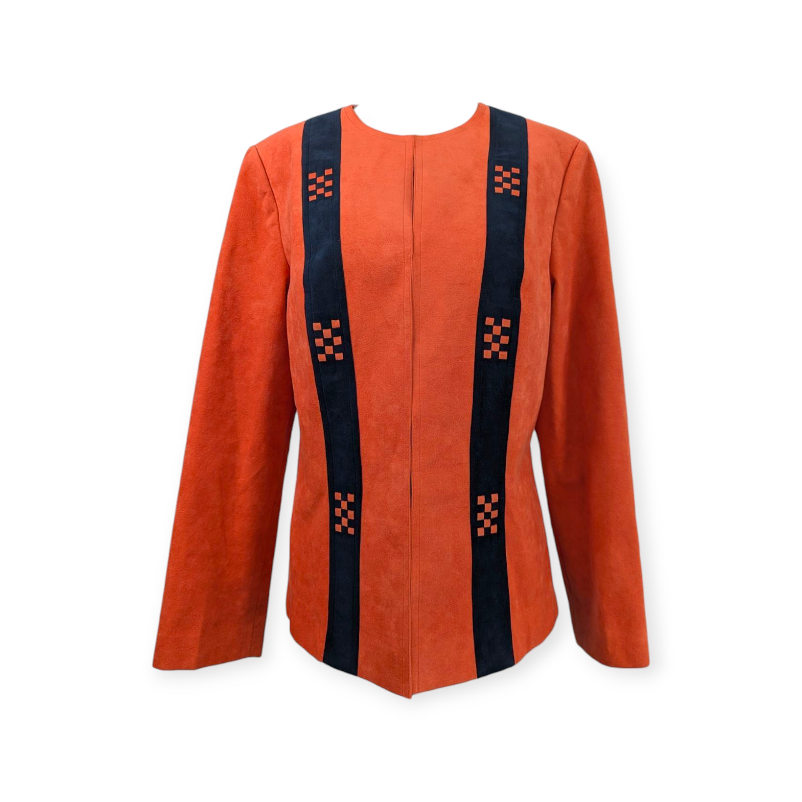 Vintage Salmon Geometric UltraSuede Blazer ~ EUC ~ Size small