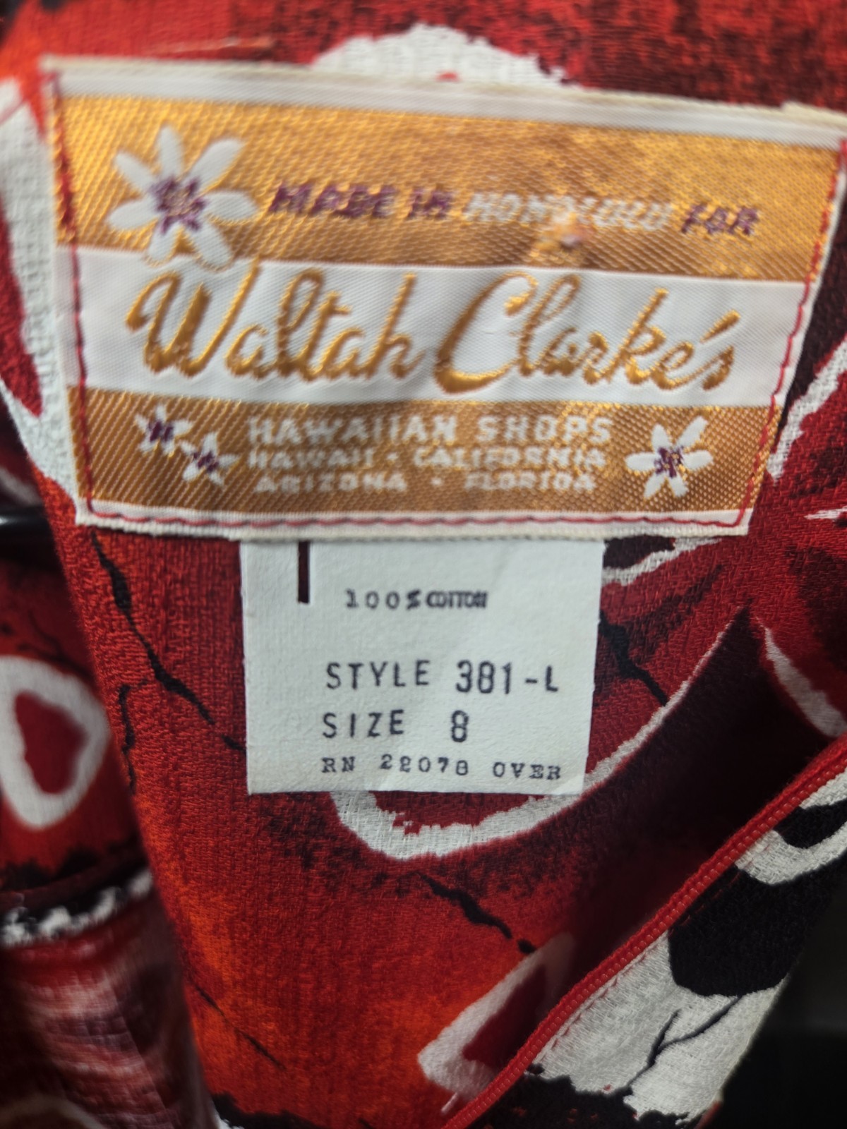 Vintage Waltah Clarke’s Hawaiian Barkcloth Aloha Maxi Dress w1108