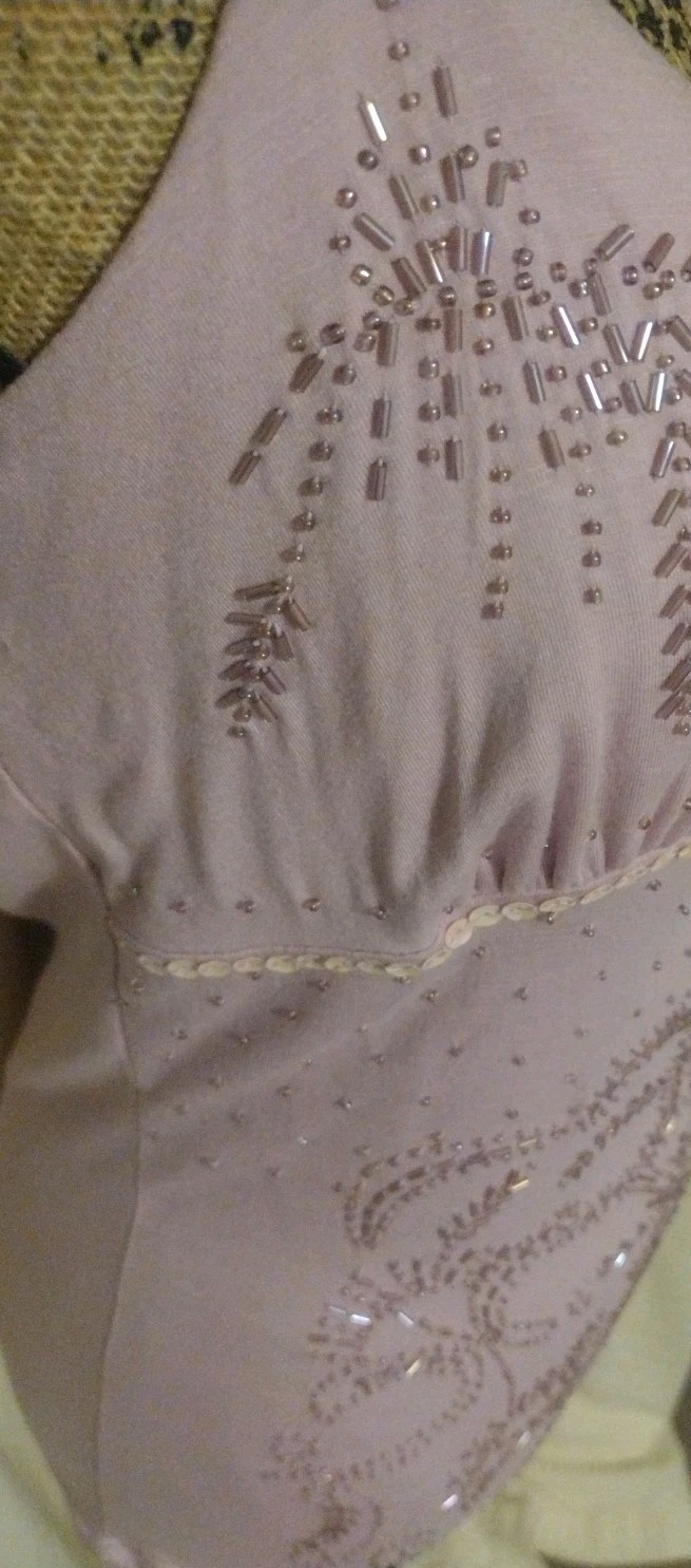 REDUCED Vtg 90’s Lulumari Beaded/Sequin Embellished Stretch Soft Knit Cami Sz L