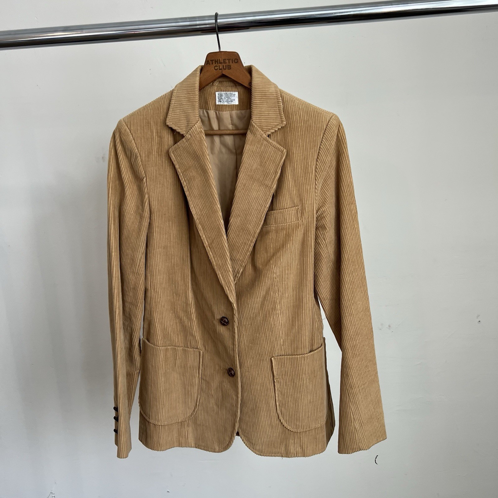 Vintage Women’s Corduroy Blazer Size 12 Tall 70S 80S Leisure Fashion Classic Vtg