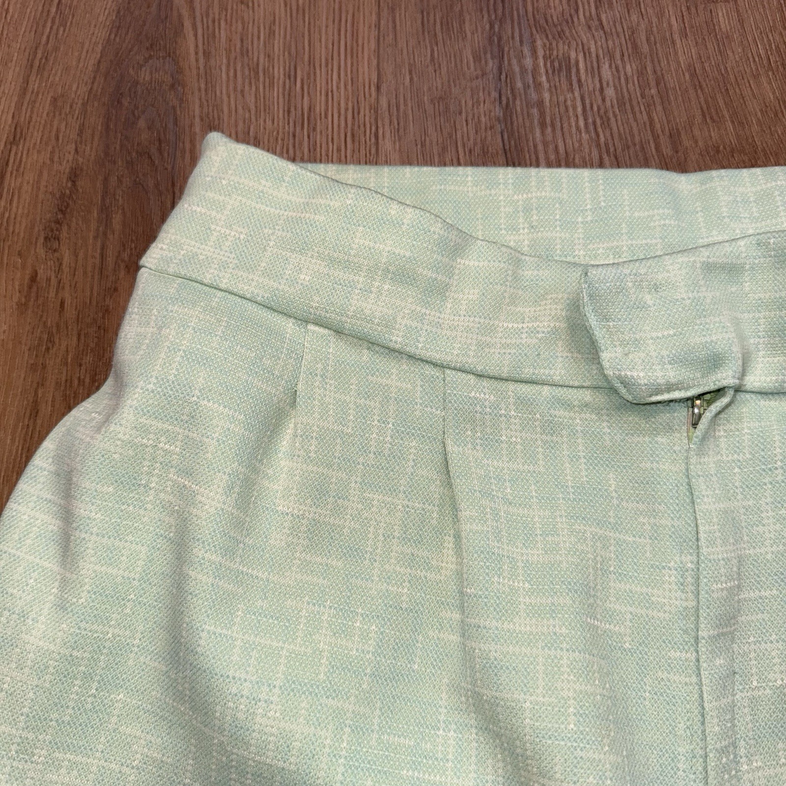 Vintage 60s 70s Bell Bottom Pants Womens 28 27 Wide Leg Gaucho Polyester Disco