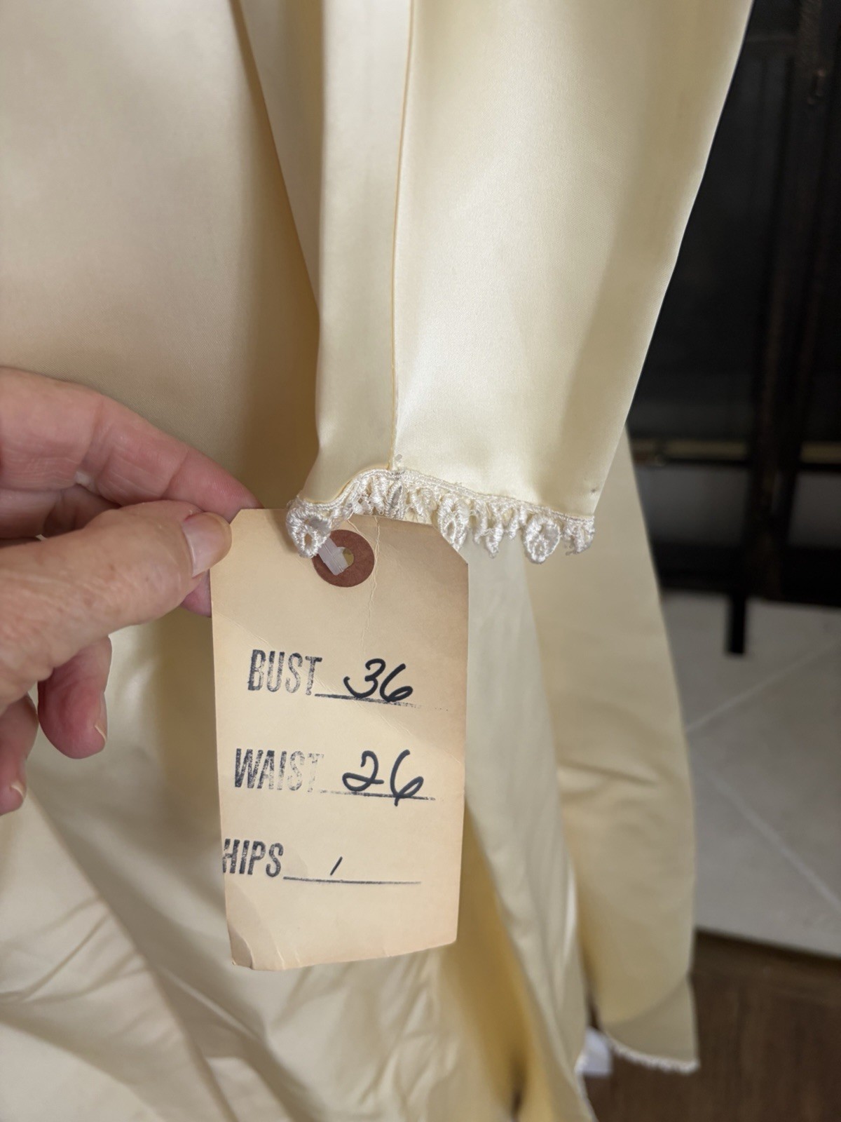 Vintage Susan Lanes Country Elegance Satin Prairie Wedding Dress Sz 10 Cream NWT