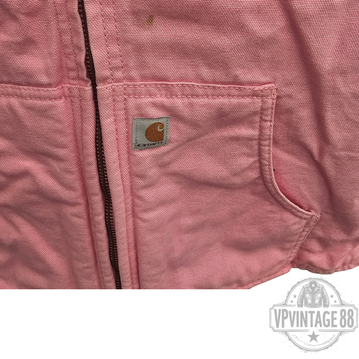 Vintage Carhartt Pink Hooded Bomber Women’s Jacket USA Genuine