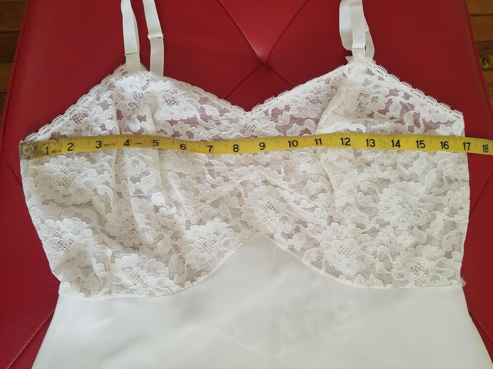 VTG Gossard Artemis Slip Lingerie White/Ivory Lace Pin Up Retro Sexy 34