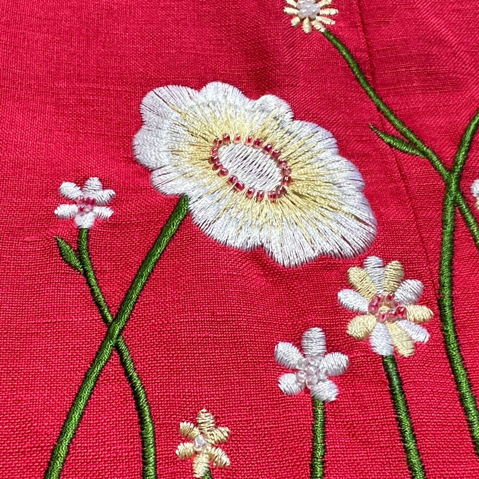 Jessica Howard Dress Set Womens 4P Coral Linen Blend Floral Embroidered 2pc Vtg
