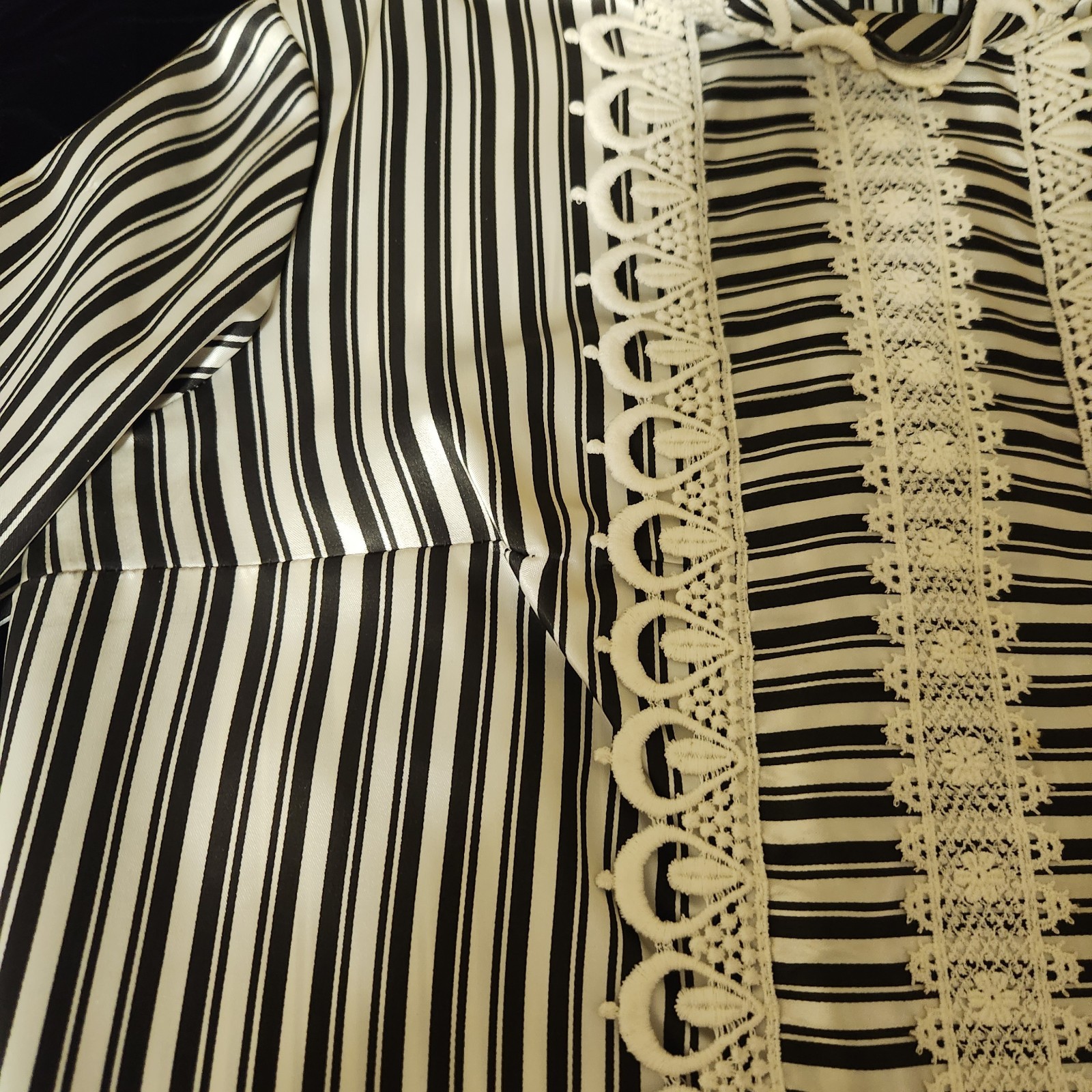 Vtg 60s 70s Alfred Werber 3 Pc Skirt Suit Set Velvet Vest Blouse Lace Mod Sz 10