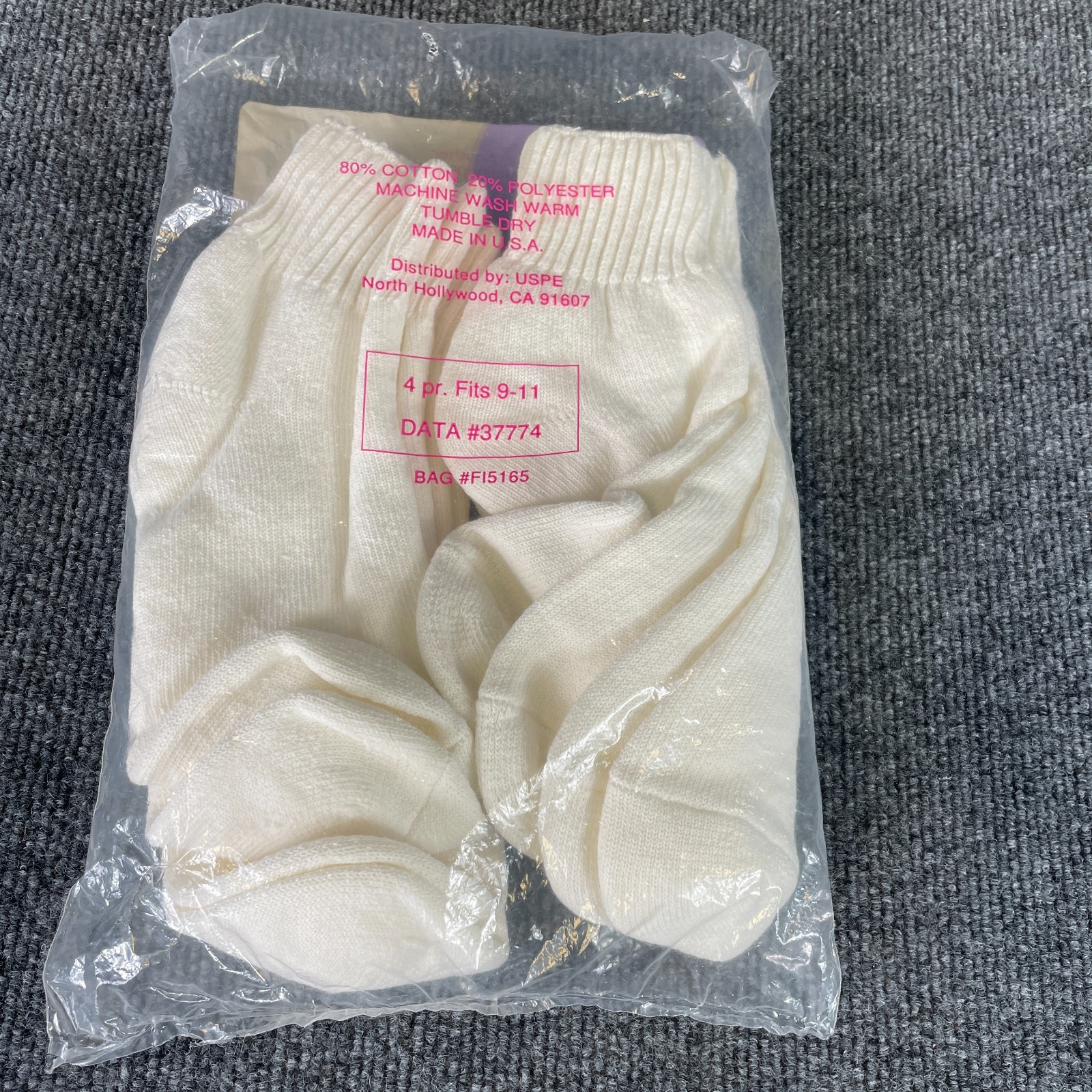 Vintage Cotton First Impressions Ankle Socks 4 Pairs White Womens 9-11 New USA