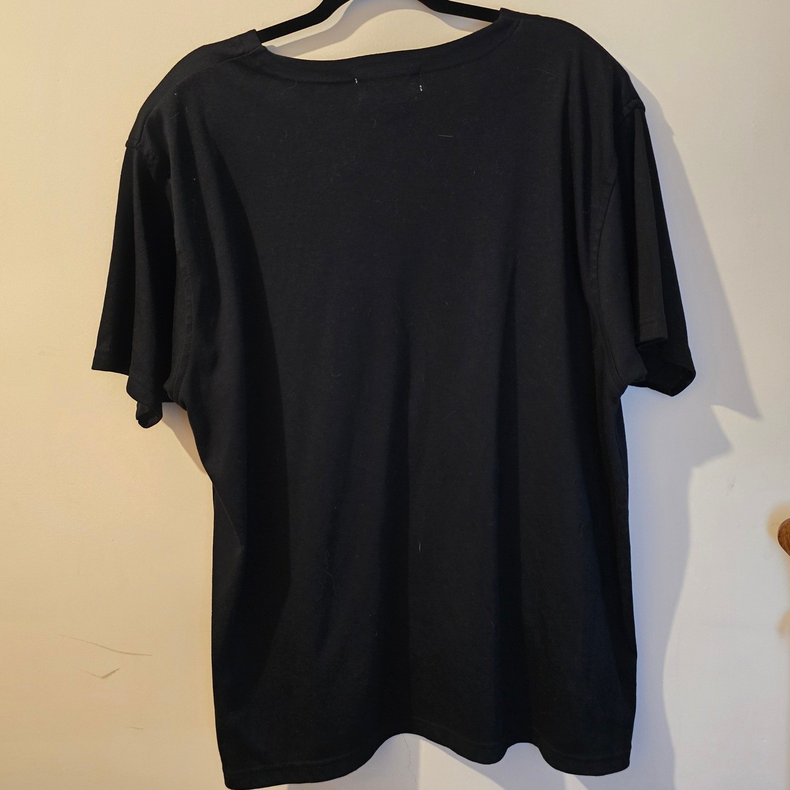 Victoria Woman Vintage Black Cat Embroidered Shoulder Pad Top 3X Short Sleeve