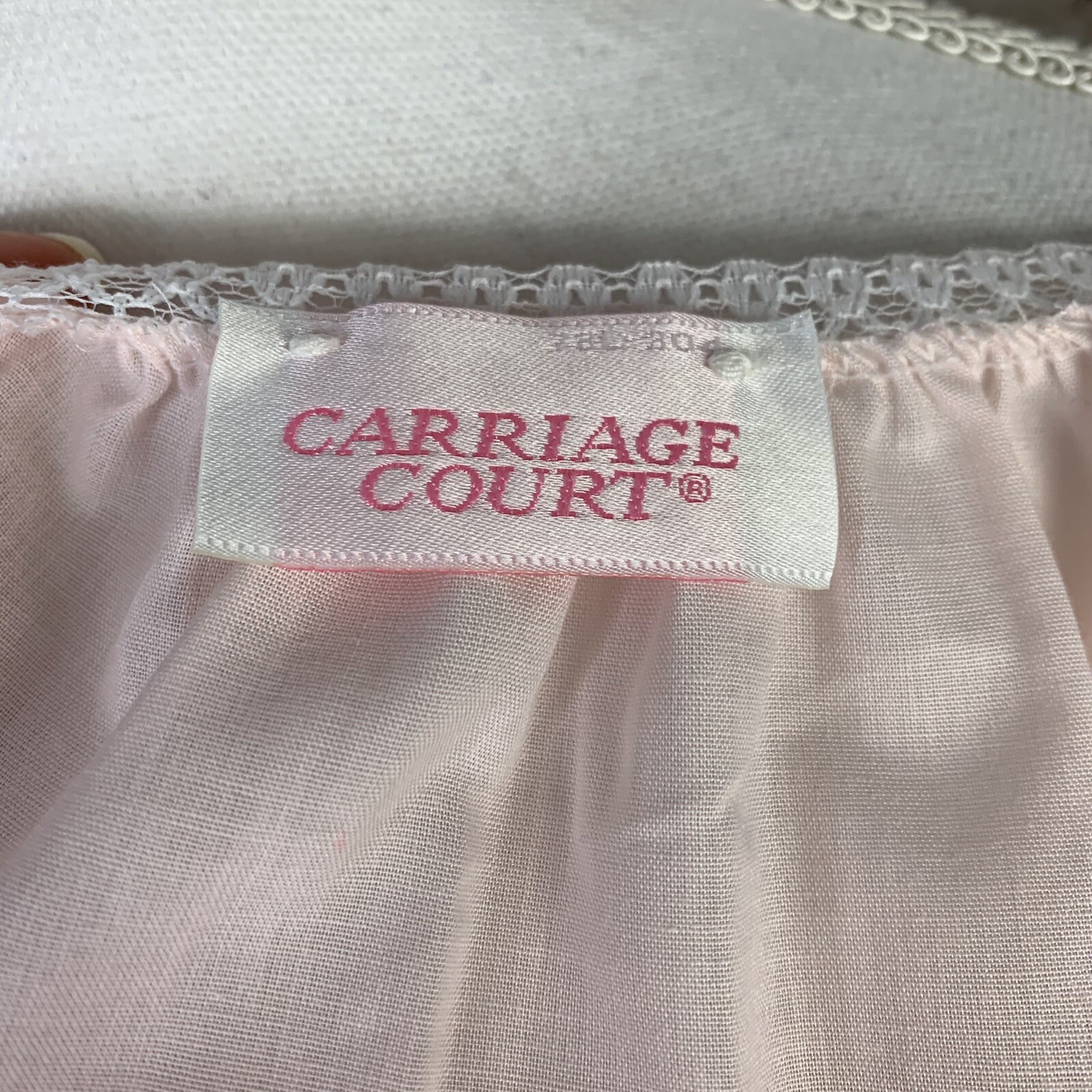 Sears Carriage Court Prissy Pink Sissy White Lace Nightgown new cotton poly new