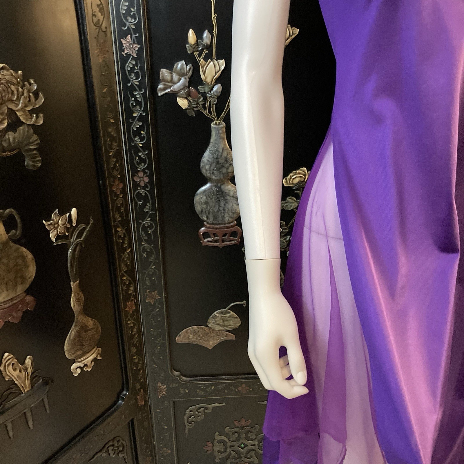 Vintage Purple Disco Silky Slip Dress