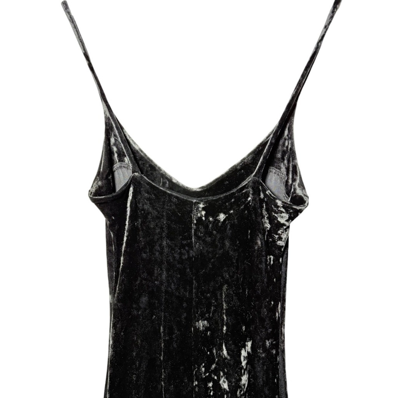 Vintage Betsey Johnson Crushed Velvet Goth Witchy Vamp Maxi Slip Dress Size P