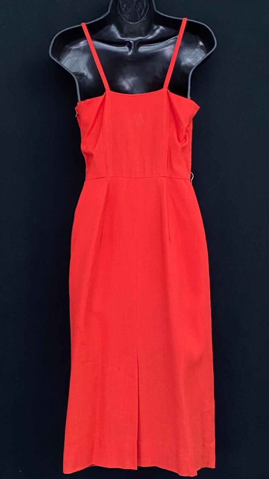 Vintage red 1950s dress set, short sleeve, sleeveless sundress bolero, pin-up XS
