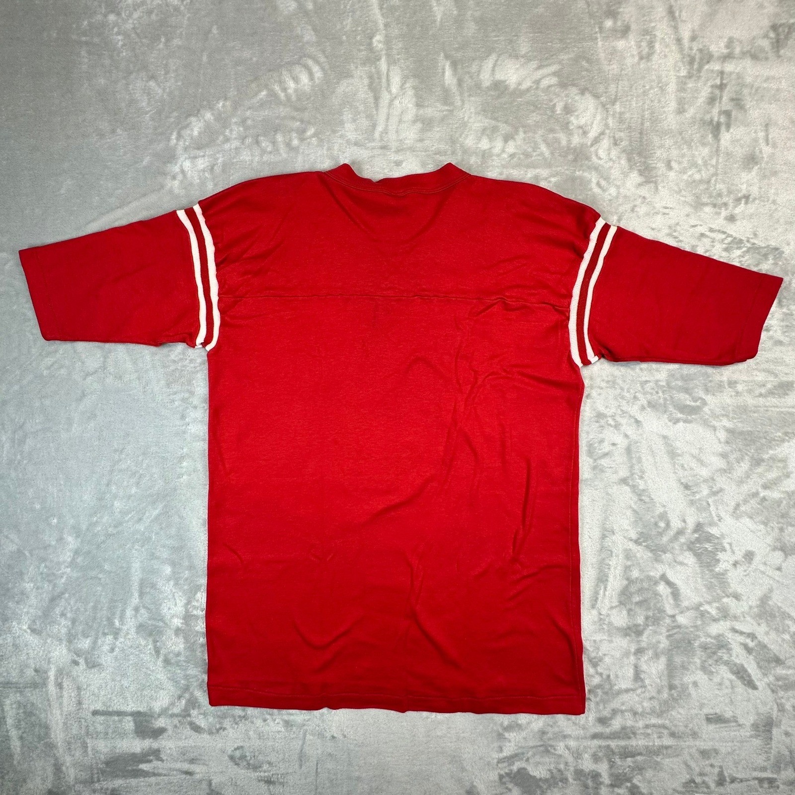 Logo 7 Jersey Womens XL Red San Francisco 49ers Vintage NFL V-Neck Stripe Sleeve