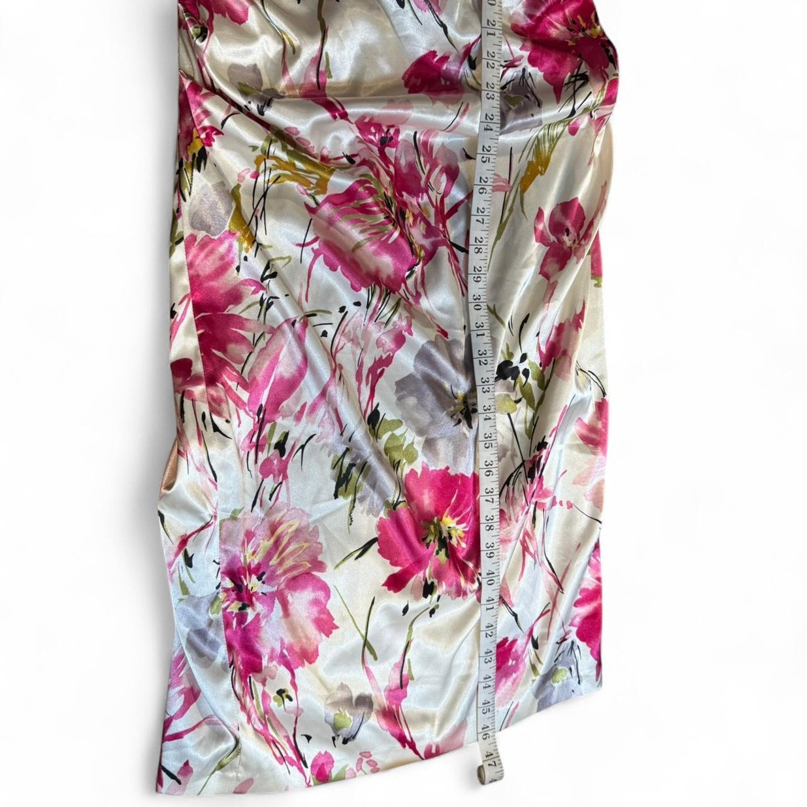 Y2k whimsical fairy elegant pink & white floral cocktail dress womens sz 14
