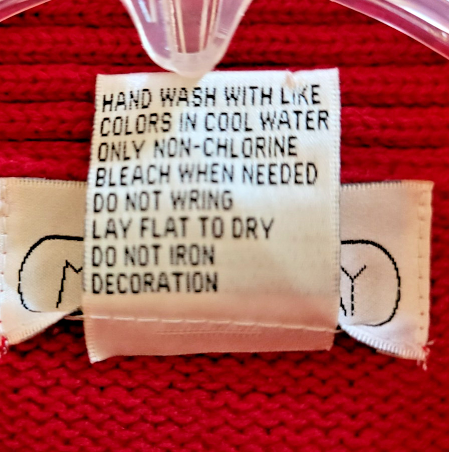 VTG XXL Women’s Christmas Knit Sweater Mandal Bay Red with Applique Snowmen