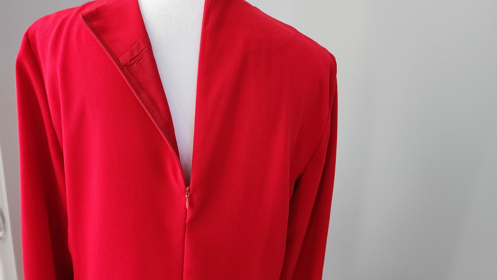 Vintage 1990s Rena Rowan for Saville Red 3/4 Sleeve Sheath Dress Size 10