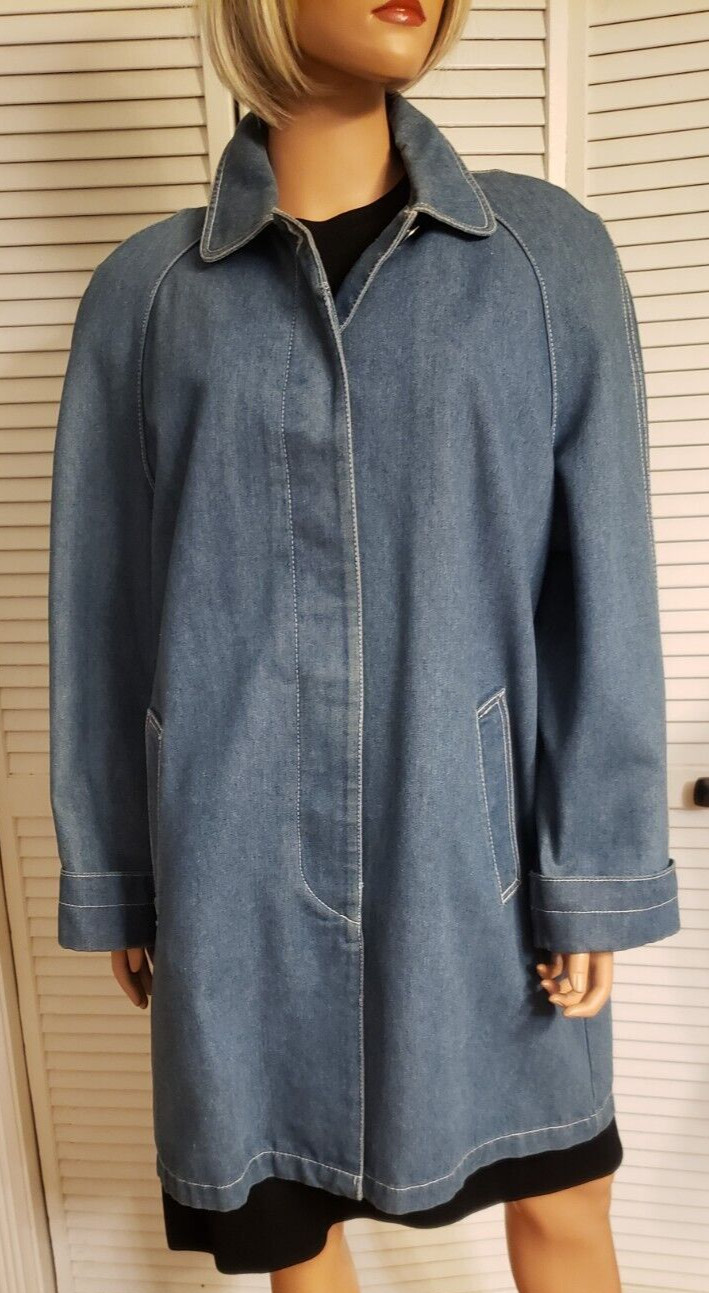 Vintage Carriage Court Casual Denim Coat Jacket made in Hong Kong Sz L