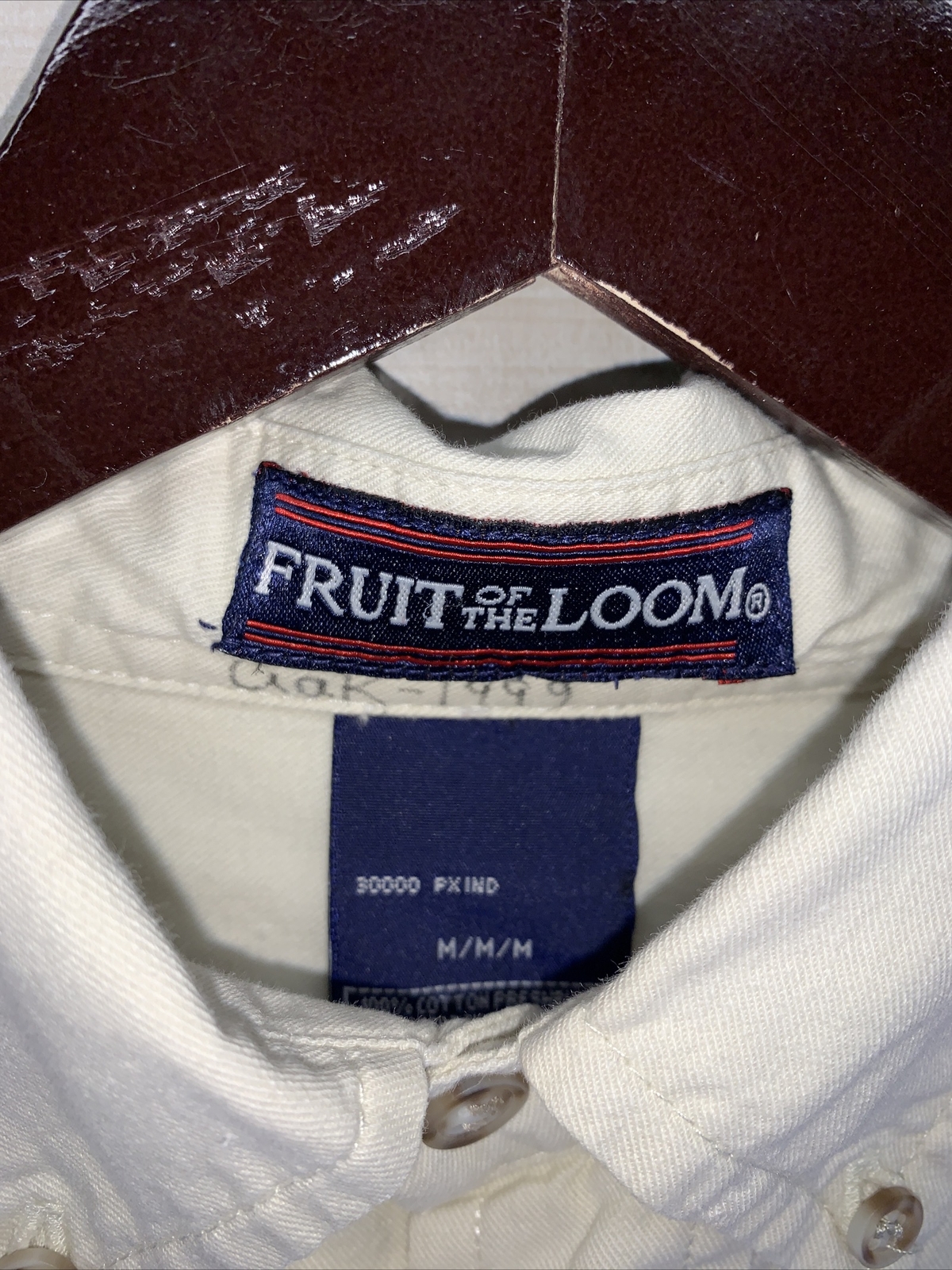 Vintage 1990s Fruit of the Loom Crafted Ornaments Embroidered Button Down Shirt