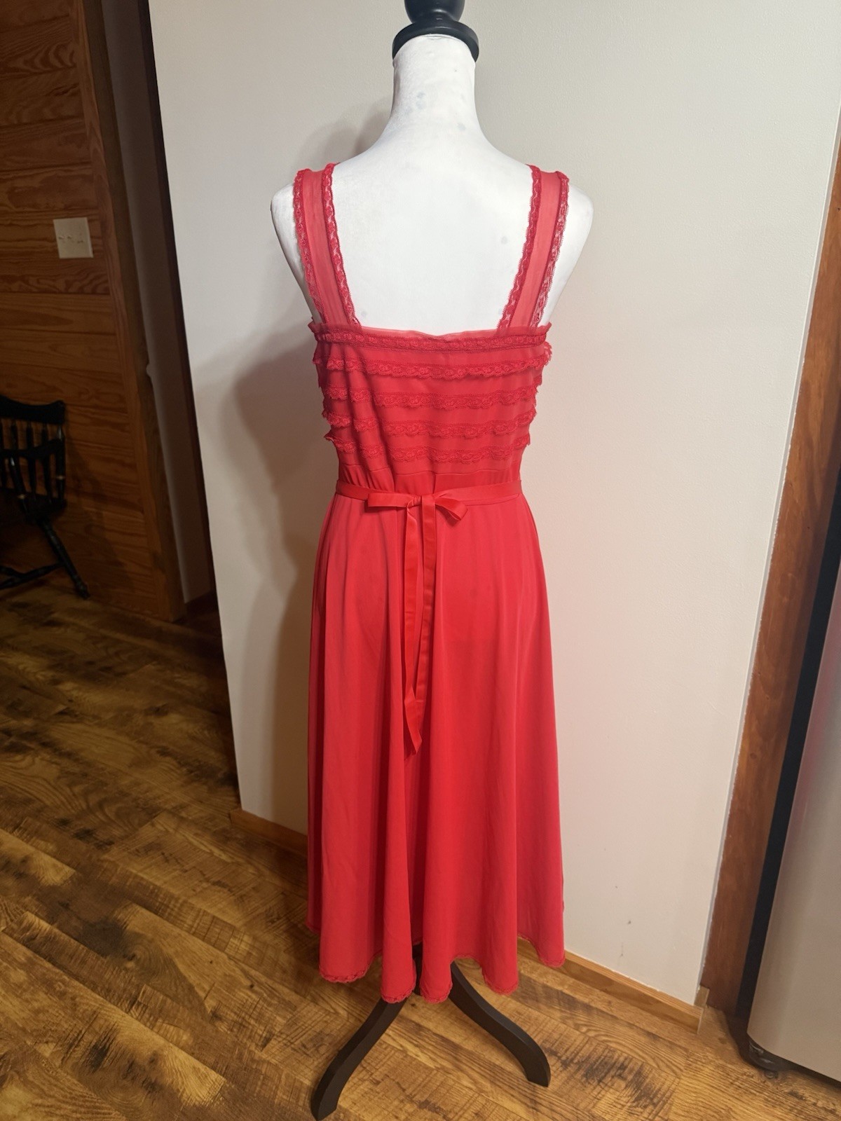 Vintage 50s 60s Henson Kickernick Frilly Pin Up Lace Slip Dress M 36 Rockabilly