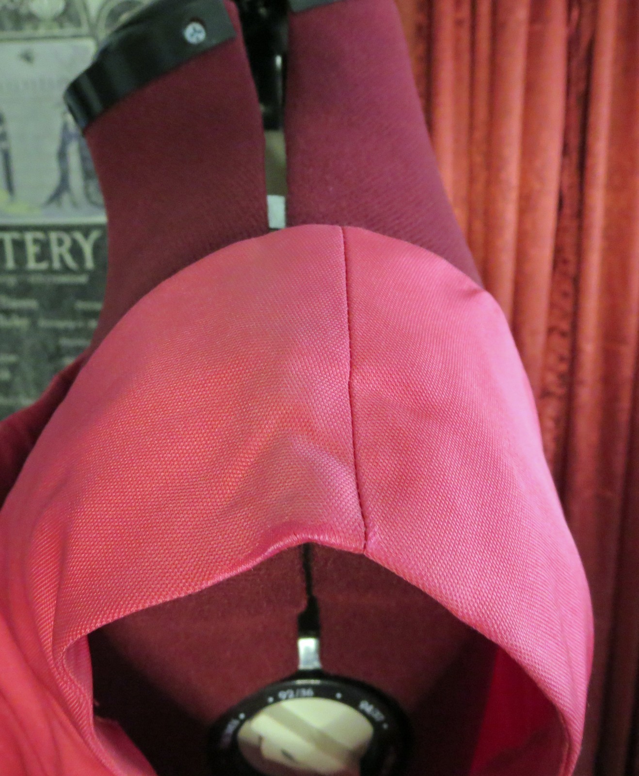 1950s 1960s Hot Pink 100% Silk Beaded Cocktail Party Dress Marjorie Michael S