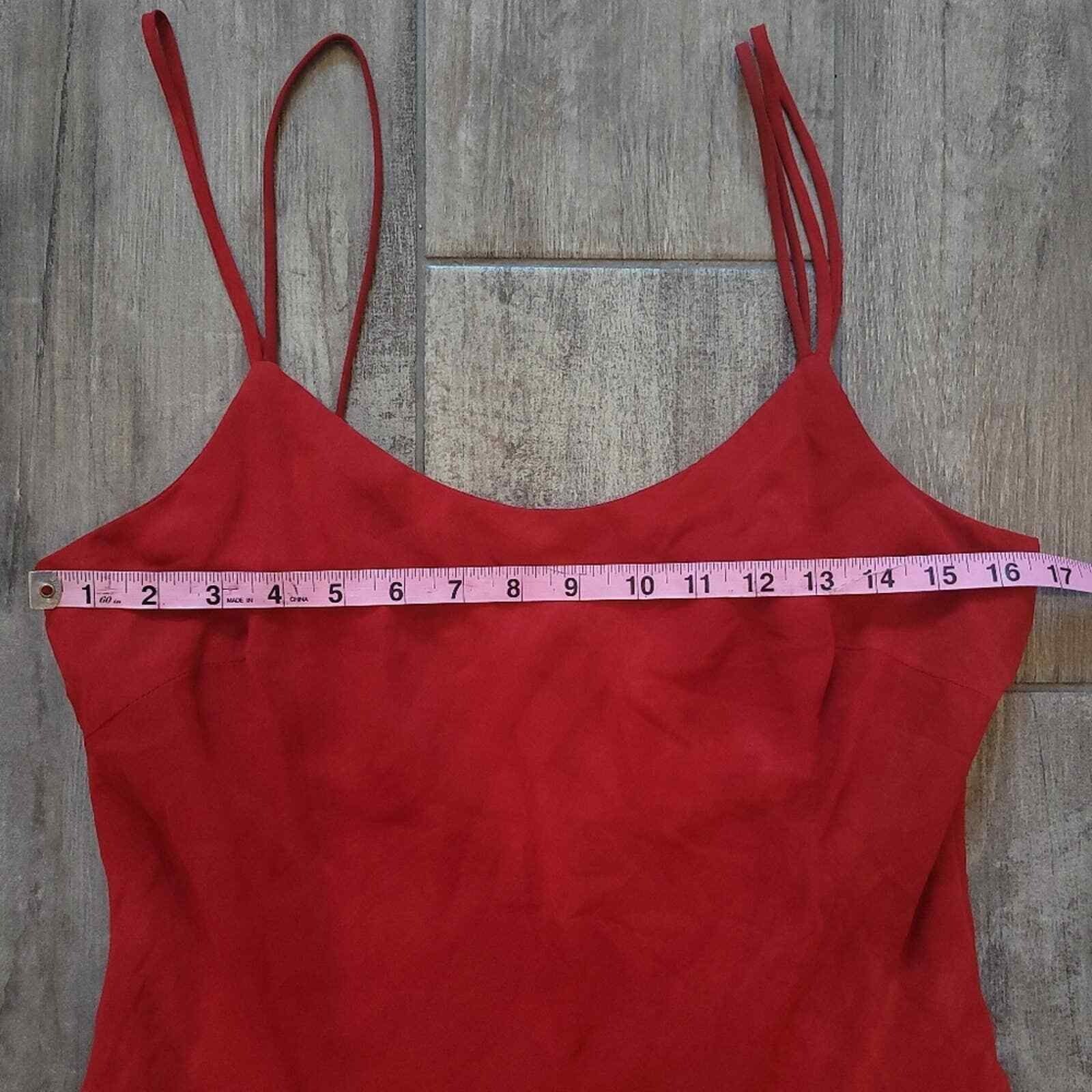 Joseph Ribkoff Dress Size 8 Vintage 90’s Red Spagetti Strap Y2K Retro Date Night