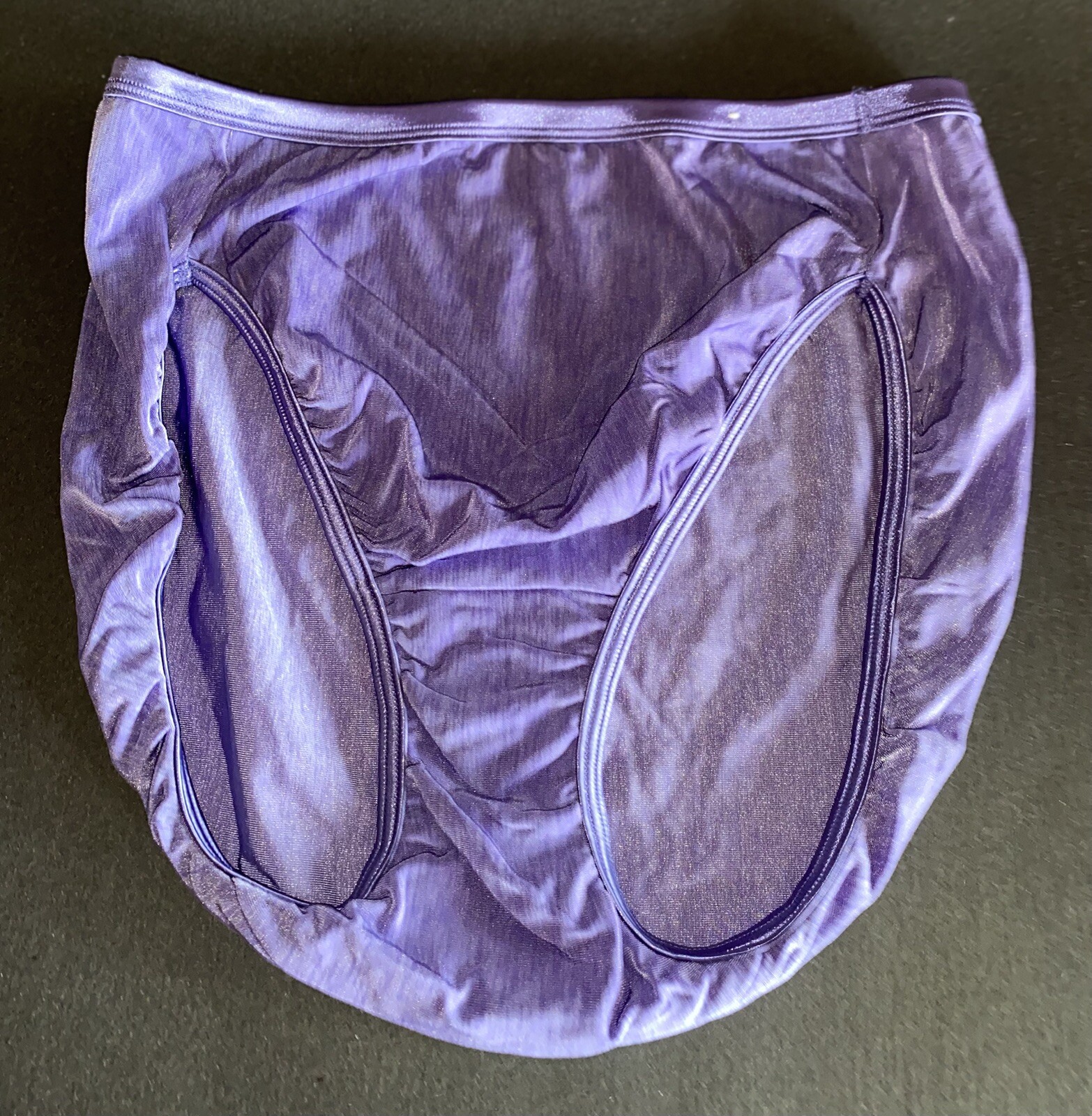 Vanity Fair Y2K 13-108 Purple High Waist Nylon 7 L Vtg Bikini Underwear Panties