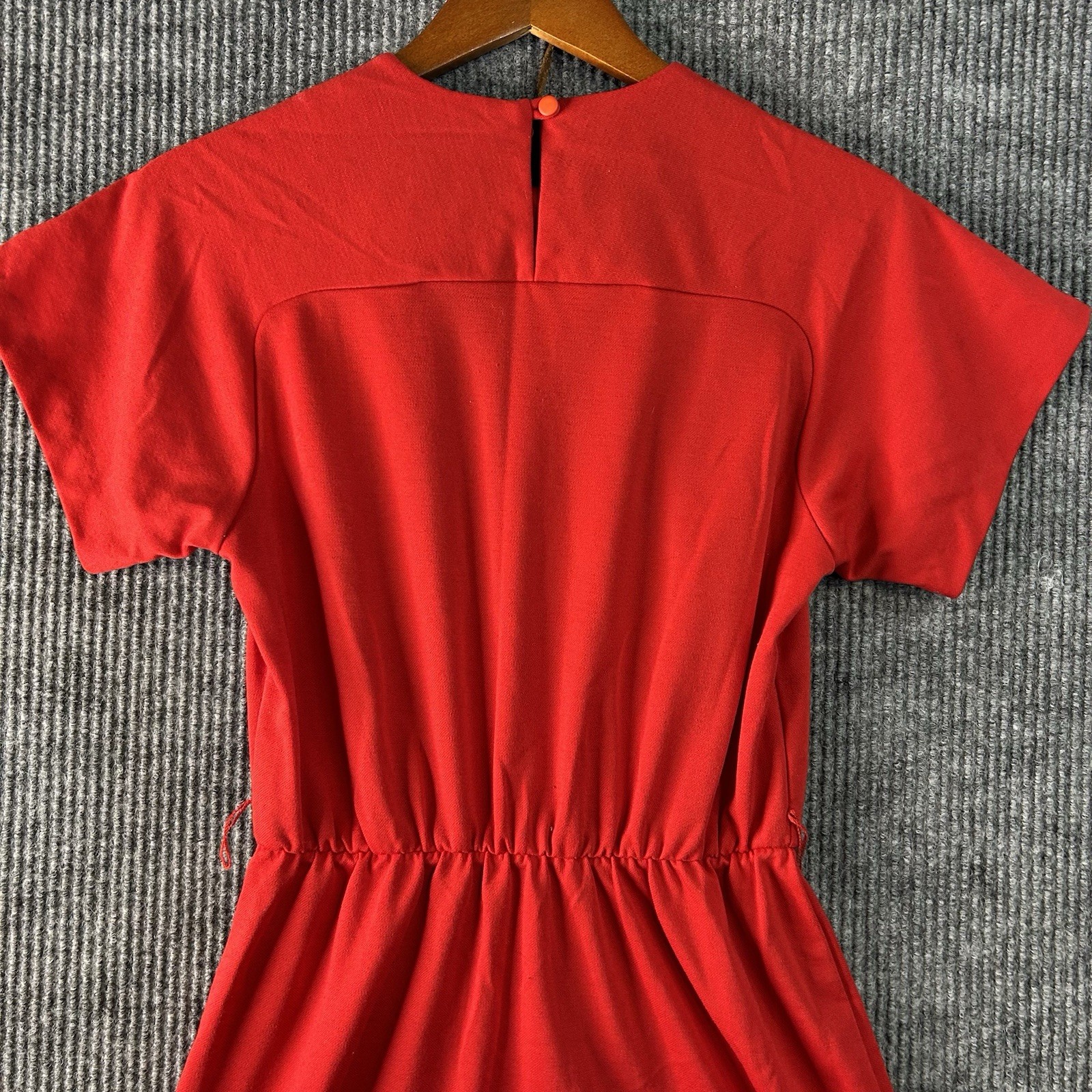 Vintage Dress Women’s 10M Jean Leslie Red Short Sleeve