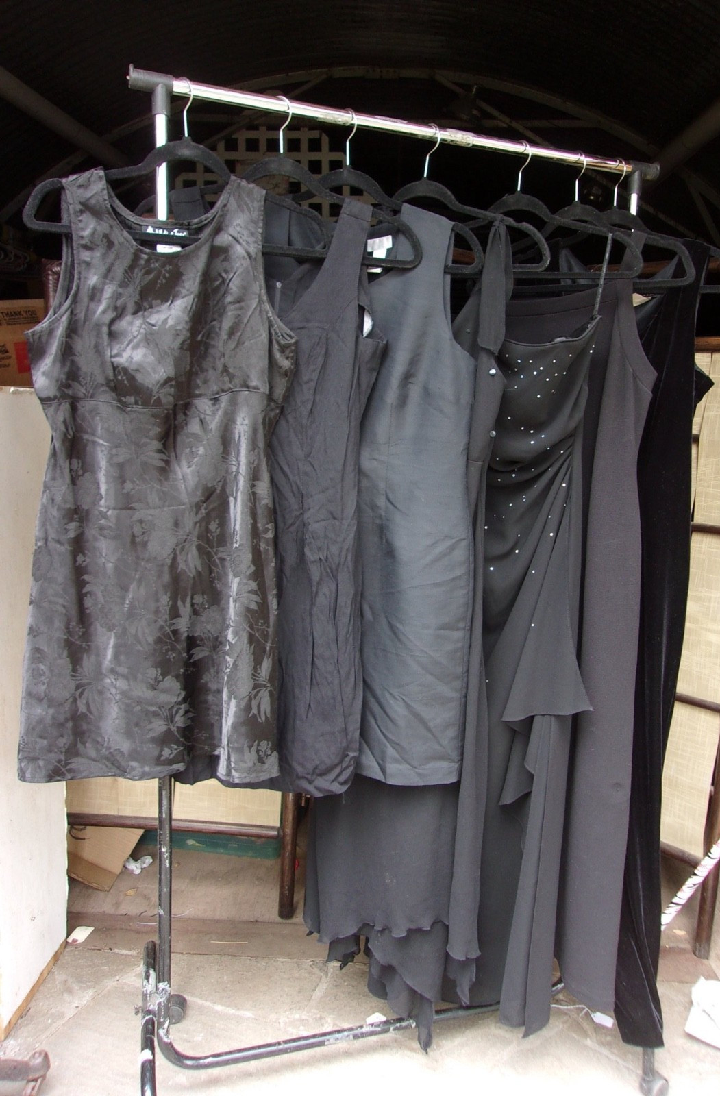 Lot Vintage Glamorous Black Dress Cocktail Mod Festive Velvet Silk McClintock