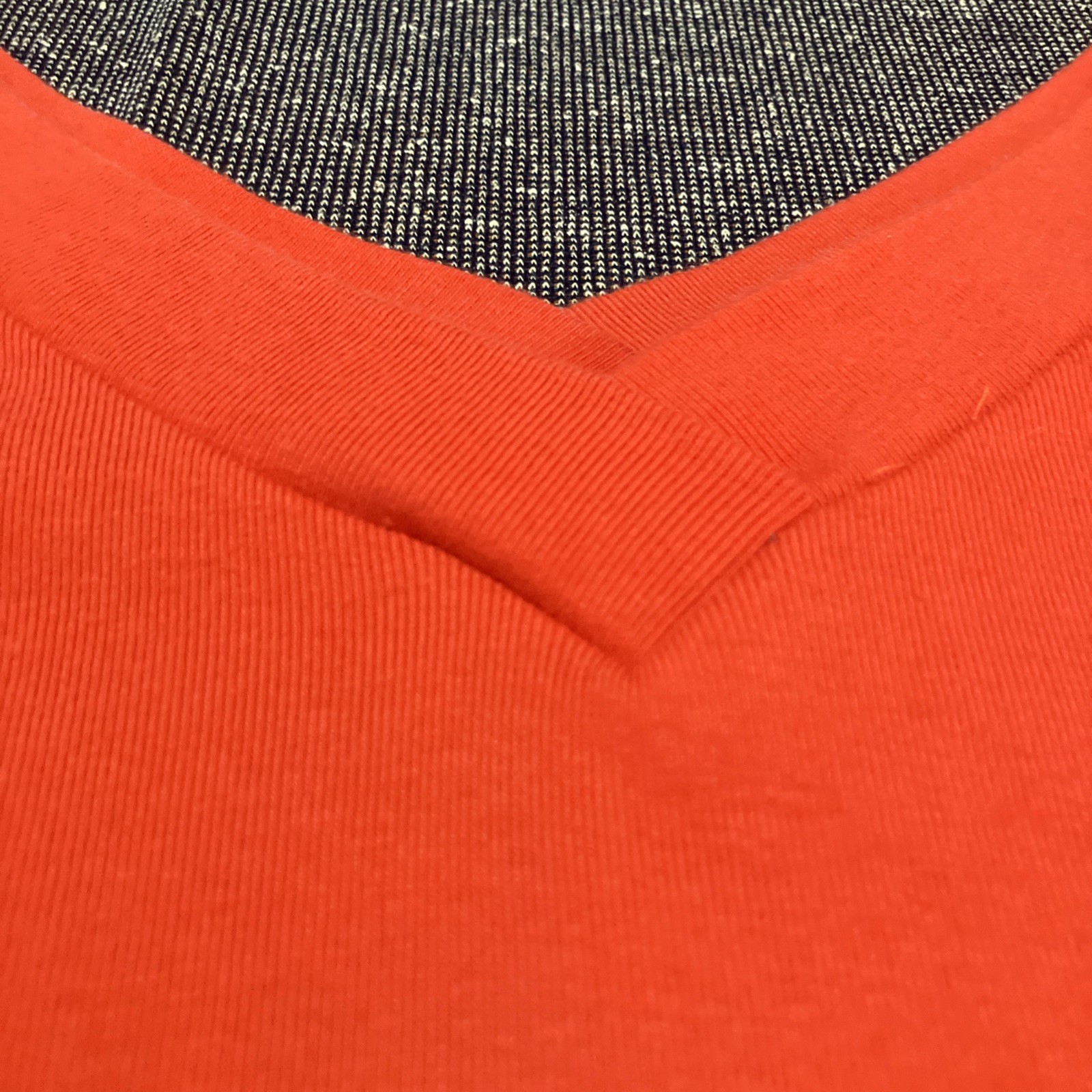 Cato Women’s Double V-neck Short Sleeve Shirt Size XL Solid Red Vintage