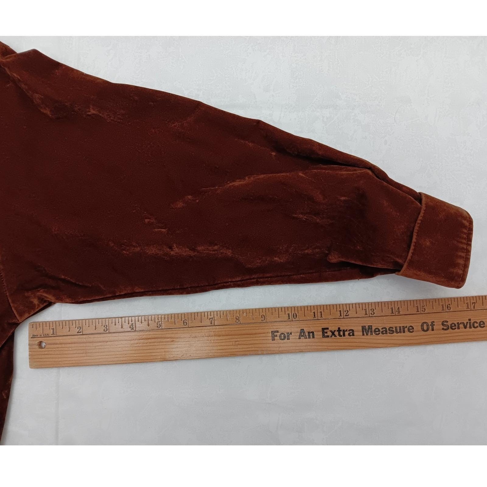 Starfire Vintage 90s Rust Brown Velvet 2 Piece Pant Suit Set Size 10 Made in USA