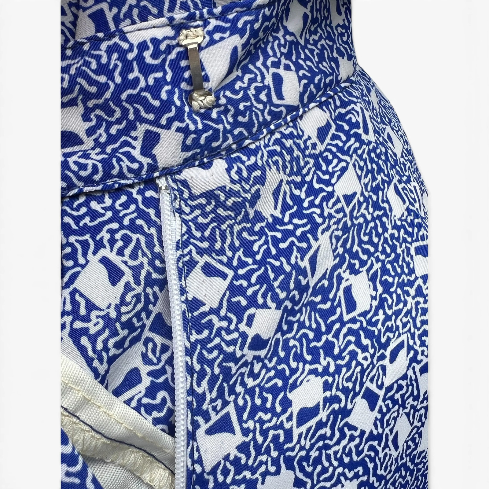 Authentic Vintage 2-Piece Co-Ord All-Over Pattern Skirt & Top 80s, Size S