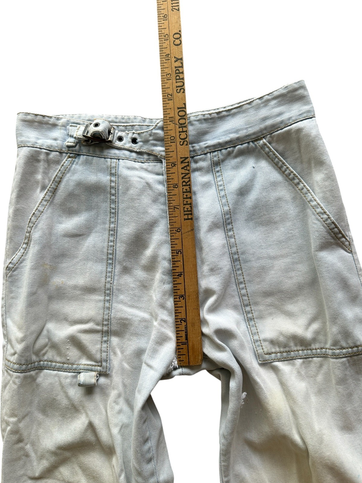 1970s Faded Glory Light Wash Bell Bottoms as is 28×29
